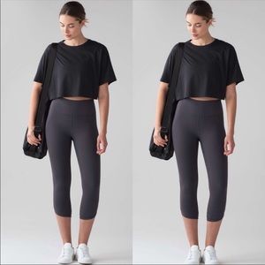 Lululemon crop open back tee